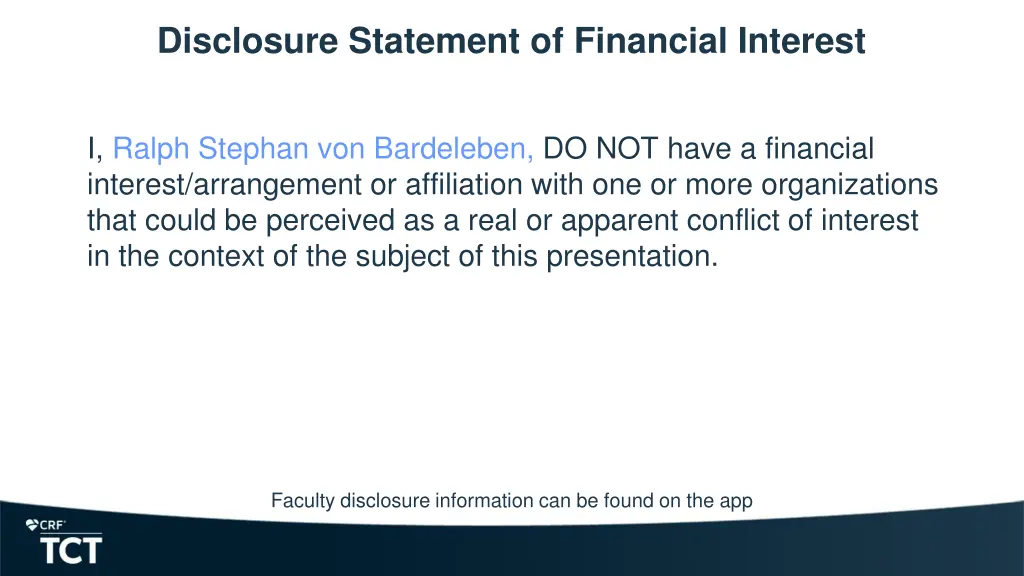 disclosure statement of financial interest