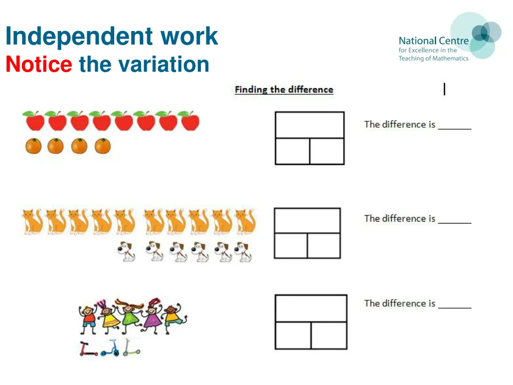 independent work notice the variation