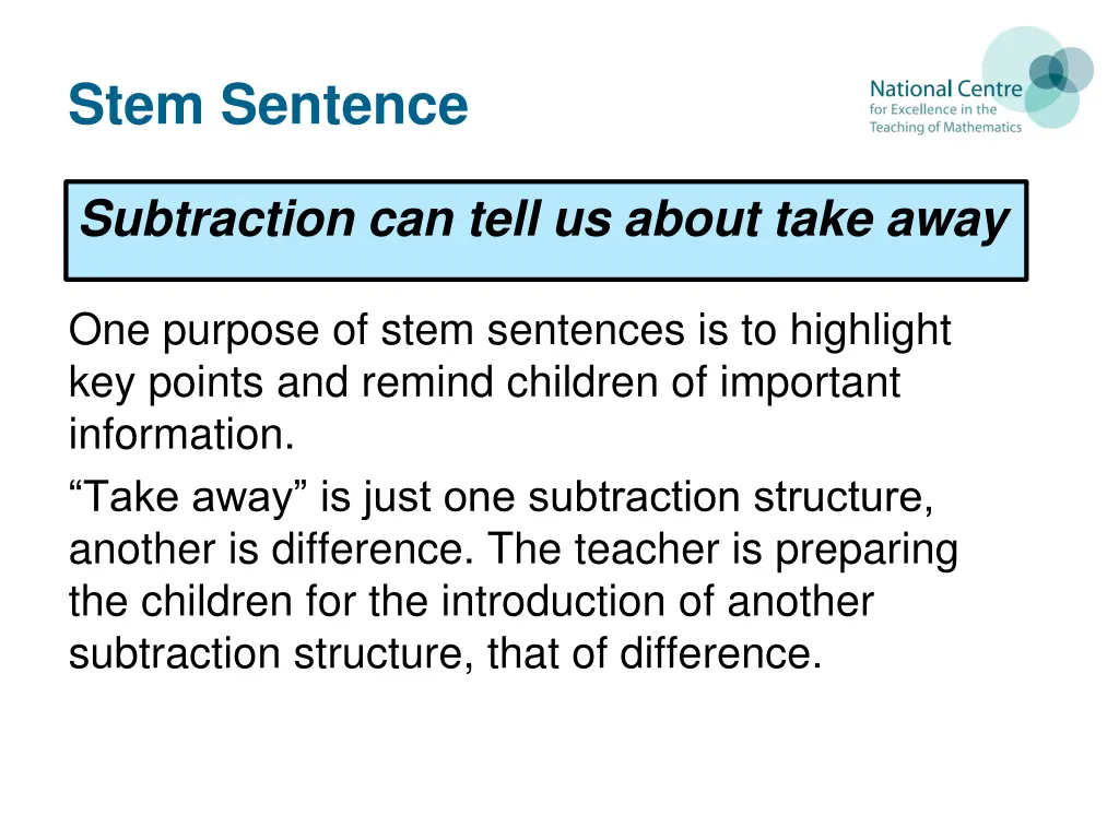 stem sentence