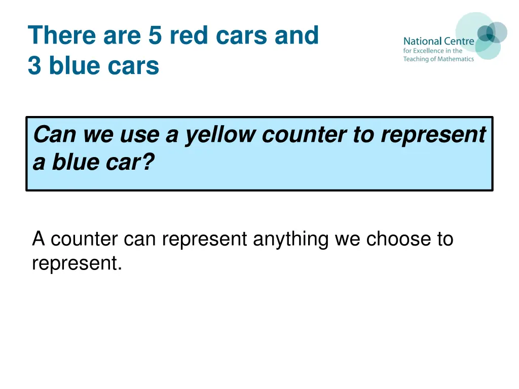 there are 5 red cars and 3 blue cars