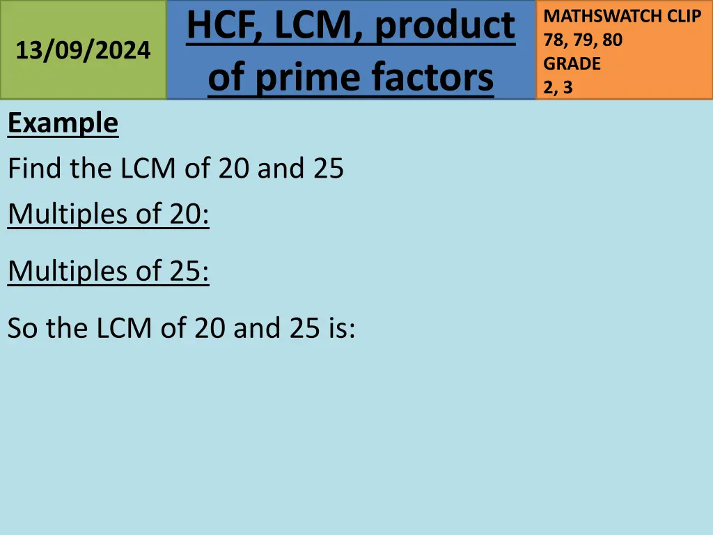 hcf lcm product of prime factors 11