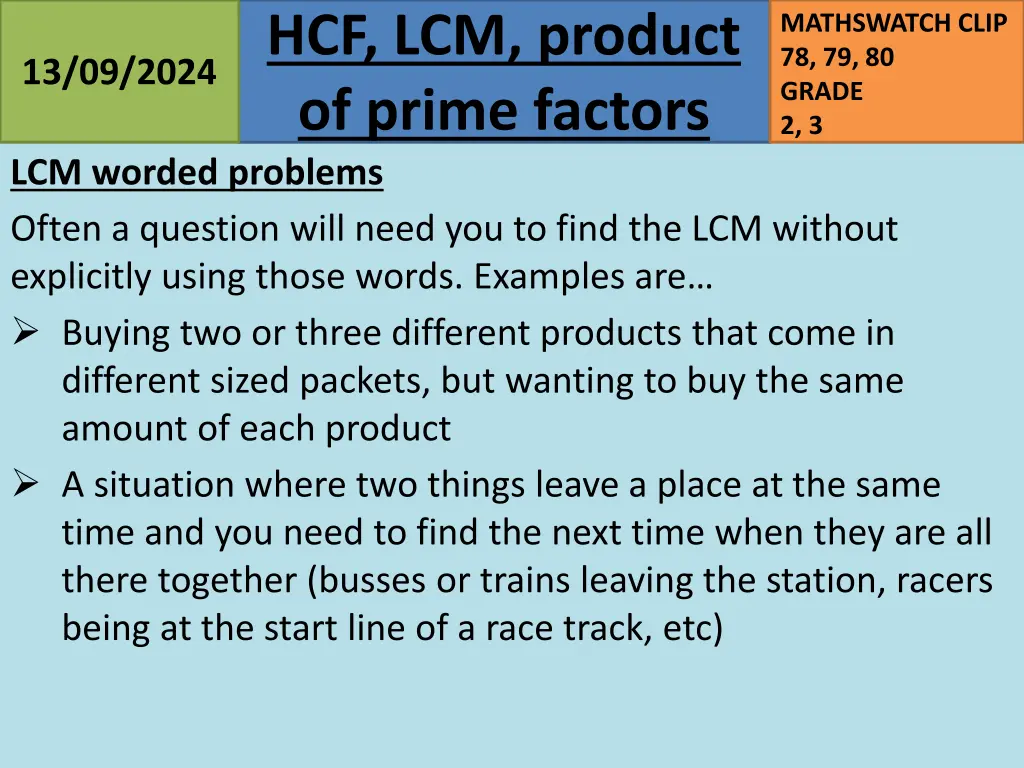 hcf lcm product of prime factors 17