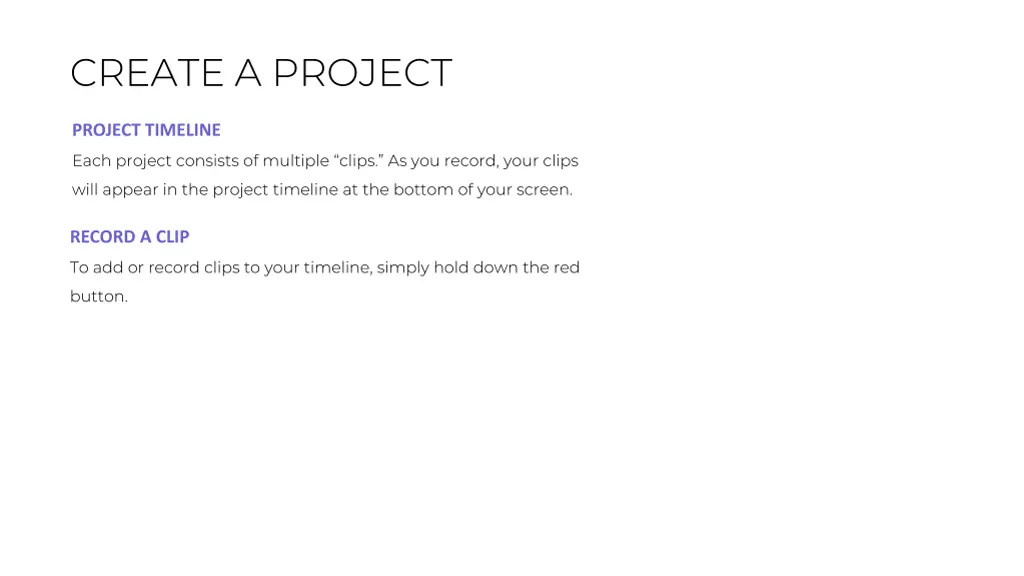 create a project