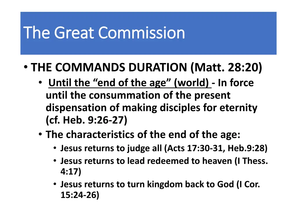 the great commission the great commission