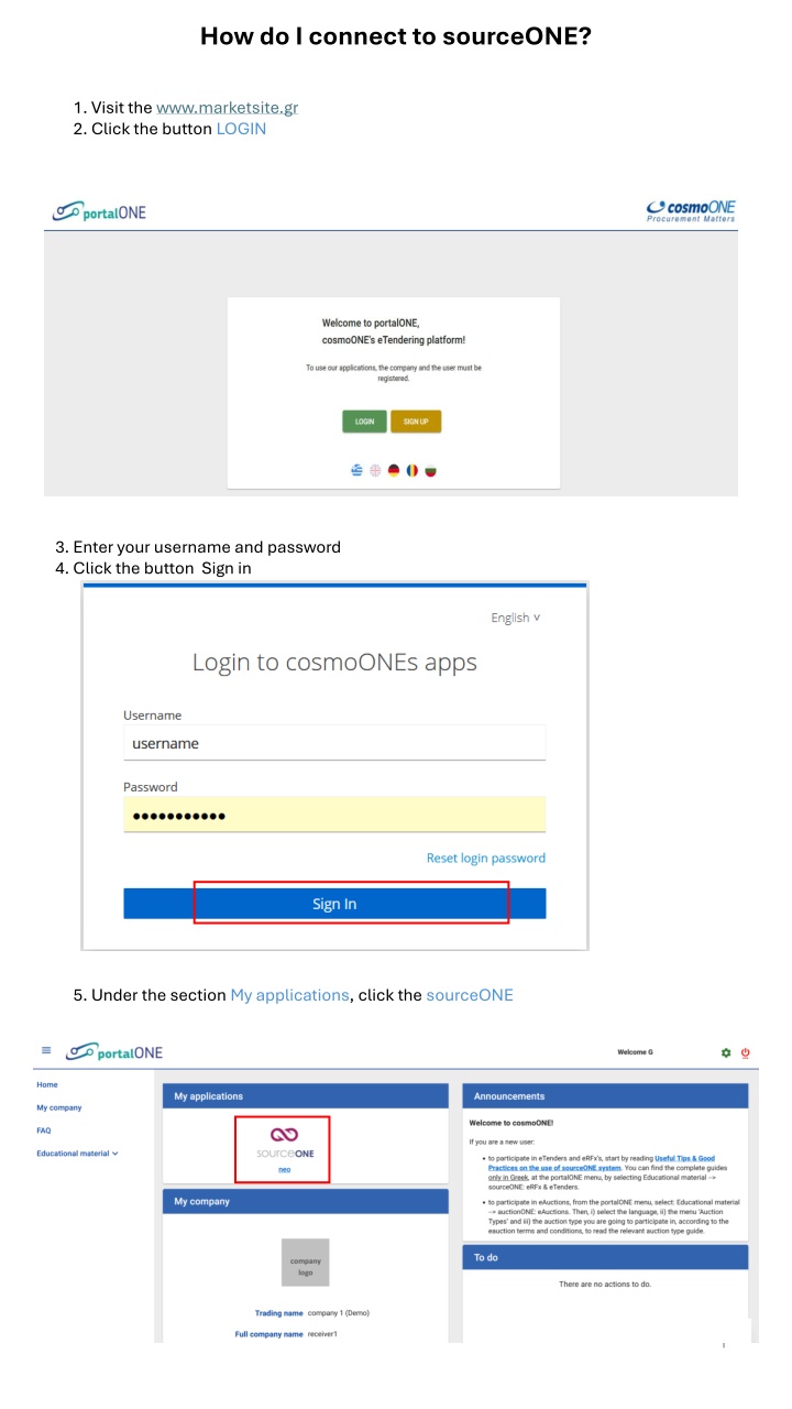 how do i connect to sourceone