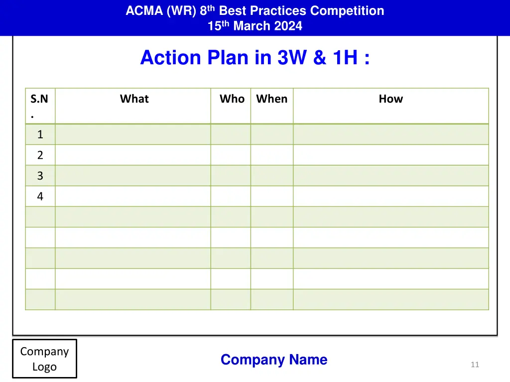 acma wr 8 th best practices competition 10