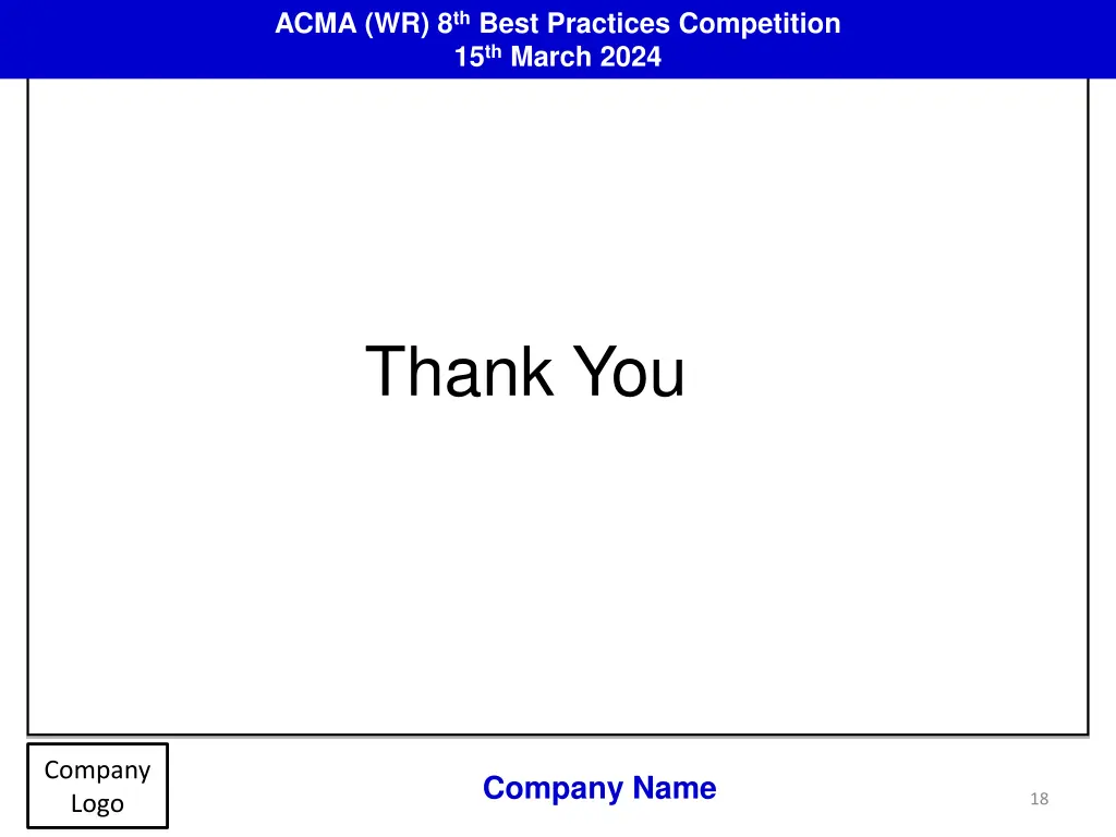 acma wr 8 th best practices competition 17