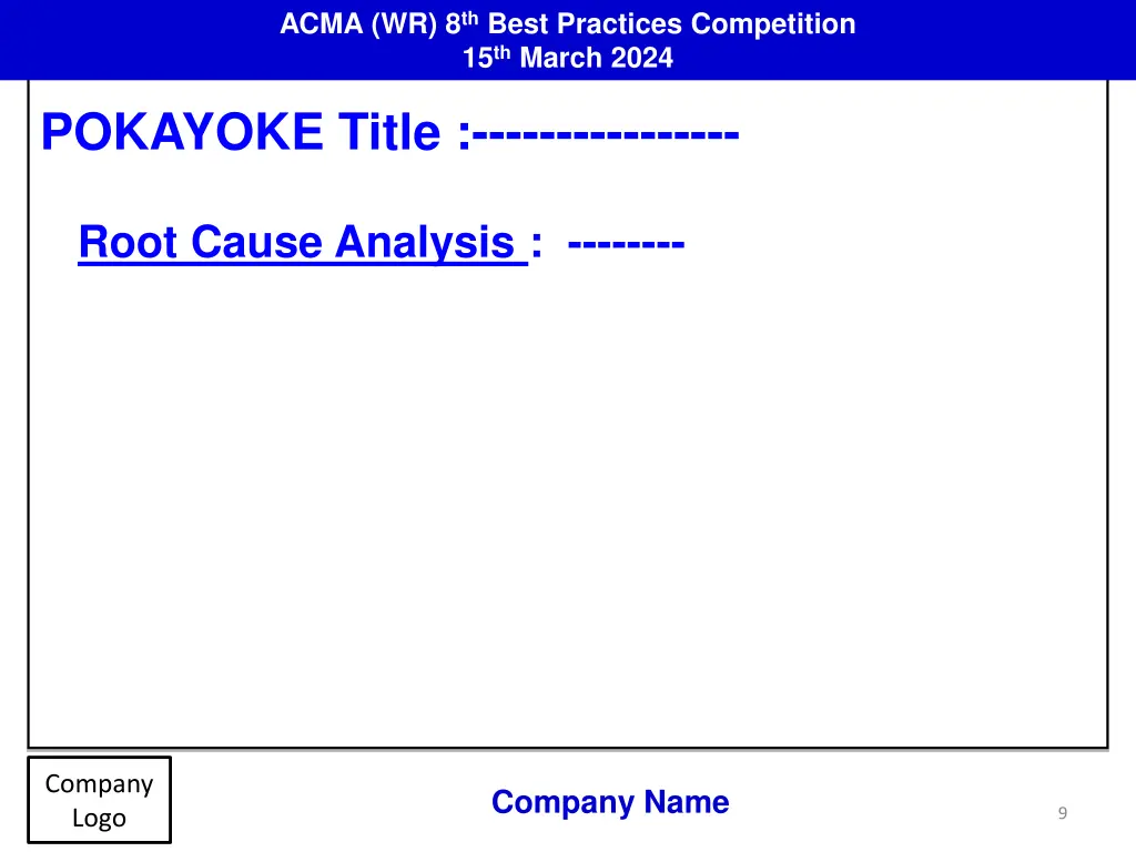 acma wr 8 th best practices competition 8