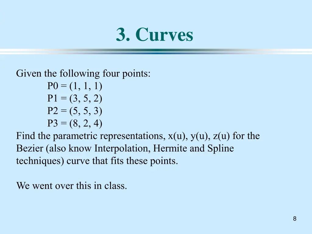 3 curves