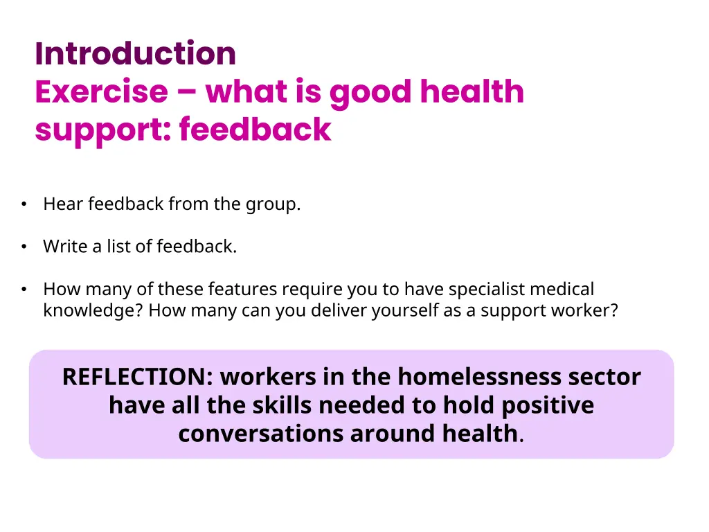 introduction exercise what is good health support 1