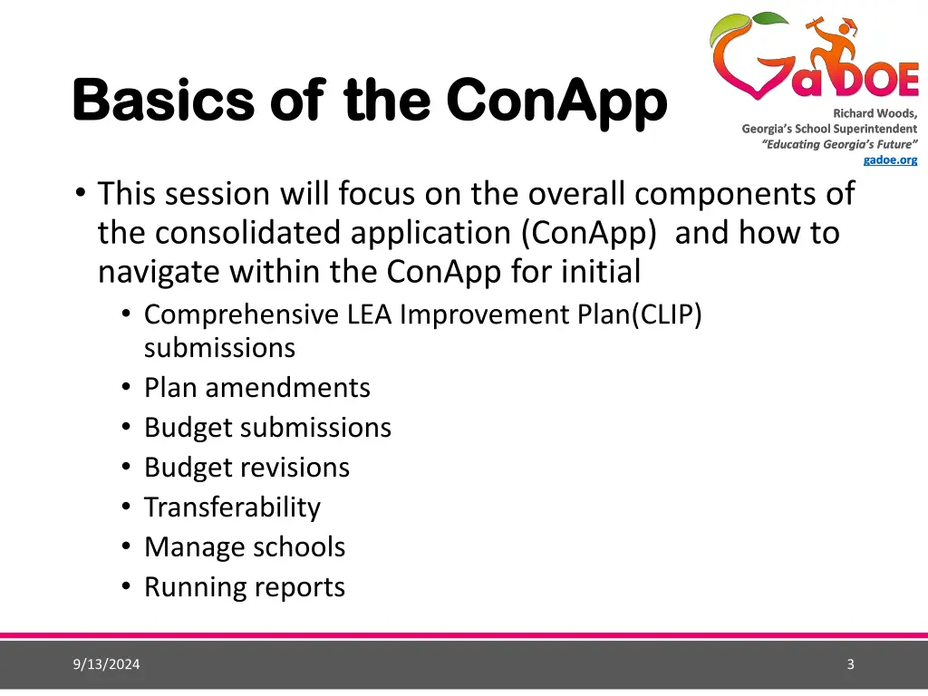 basics of the conapp basics of the conapp