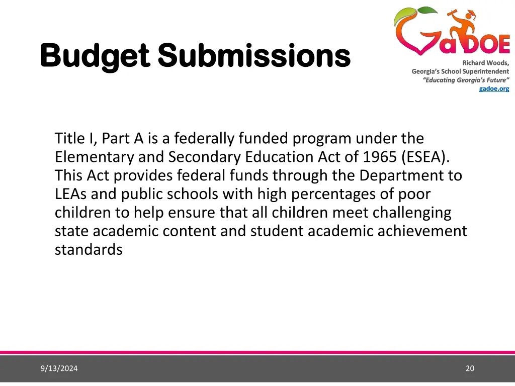 budget submissions budget submissions