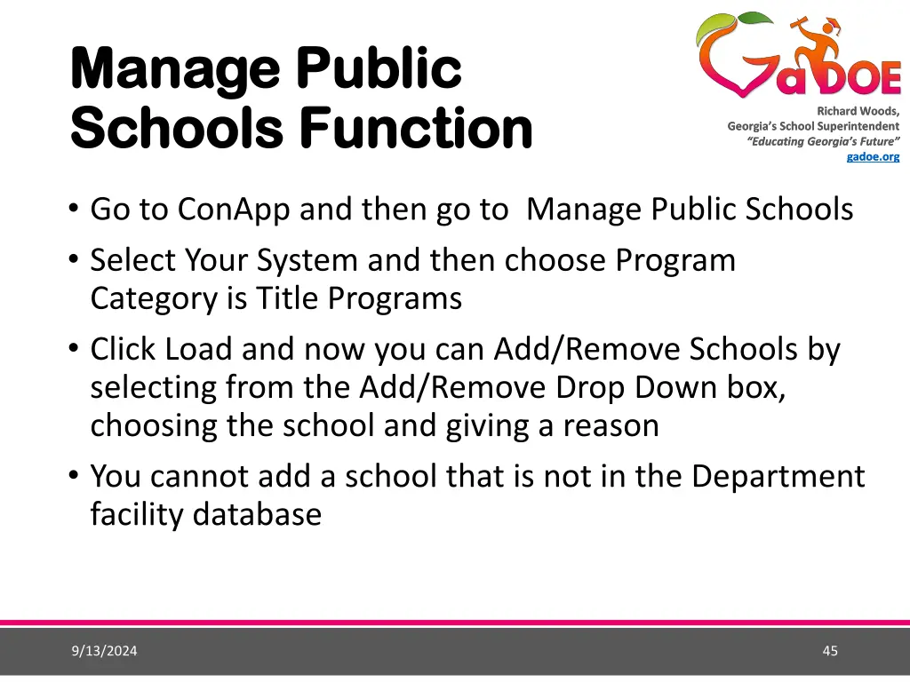 manage public manage public schools function