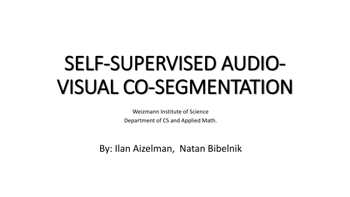 self self supervised audio supervised audio