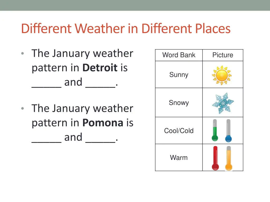 different weather in different places 3