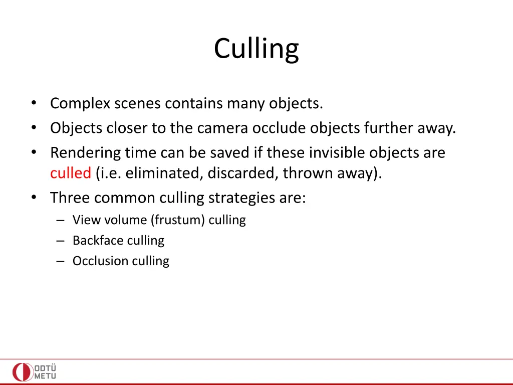 culling