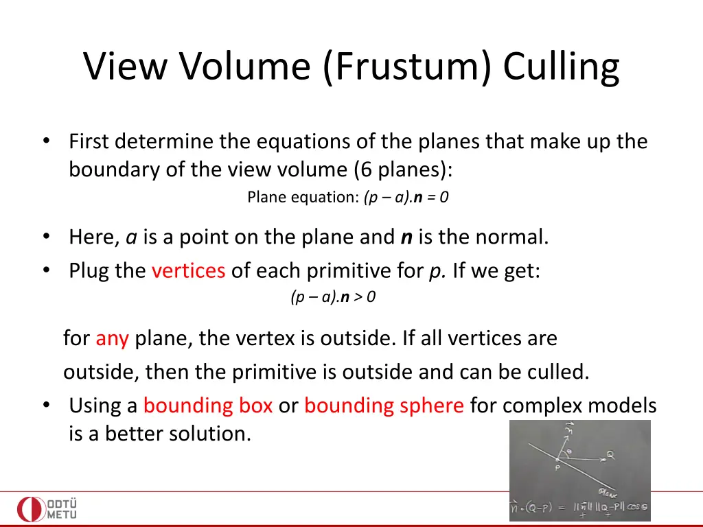 view volume frustum culling 1