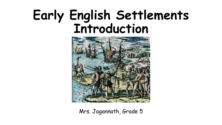 early english settlements introduction