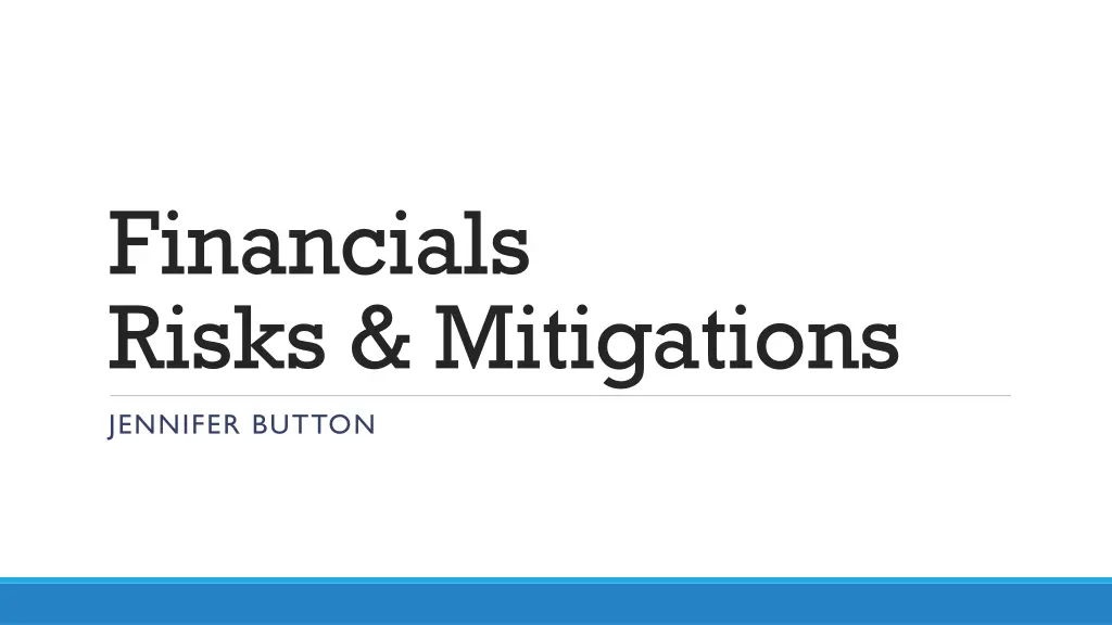 financials risks mitigations