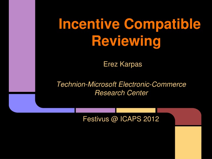 incentive compatible reviewing