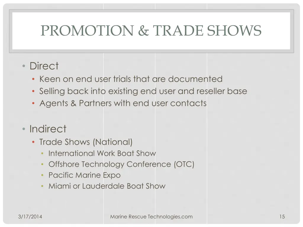 promotion trade shows