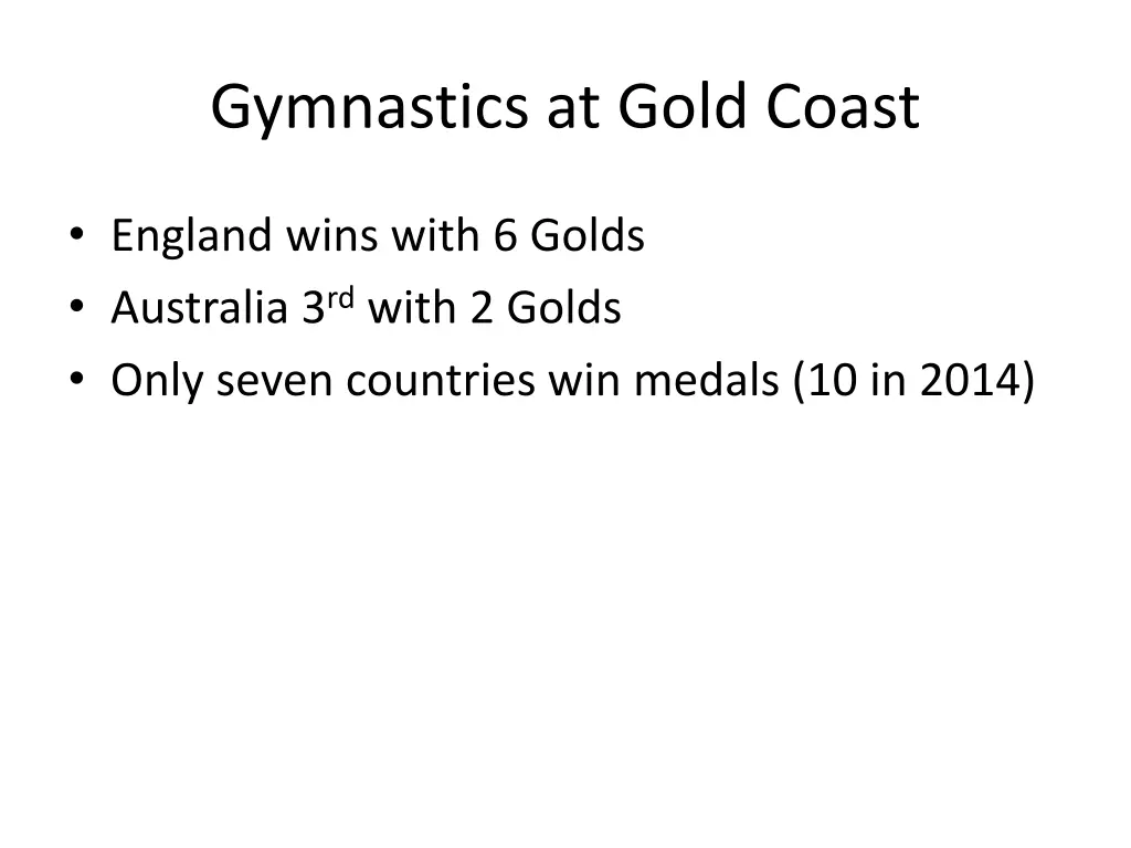 gymnastics at gold coast