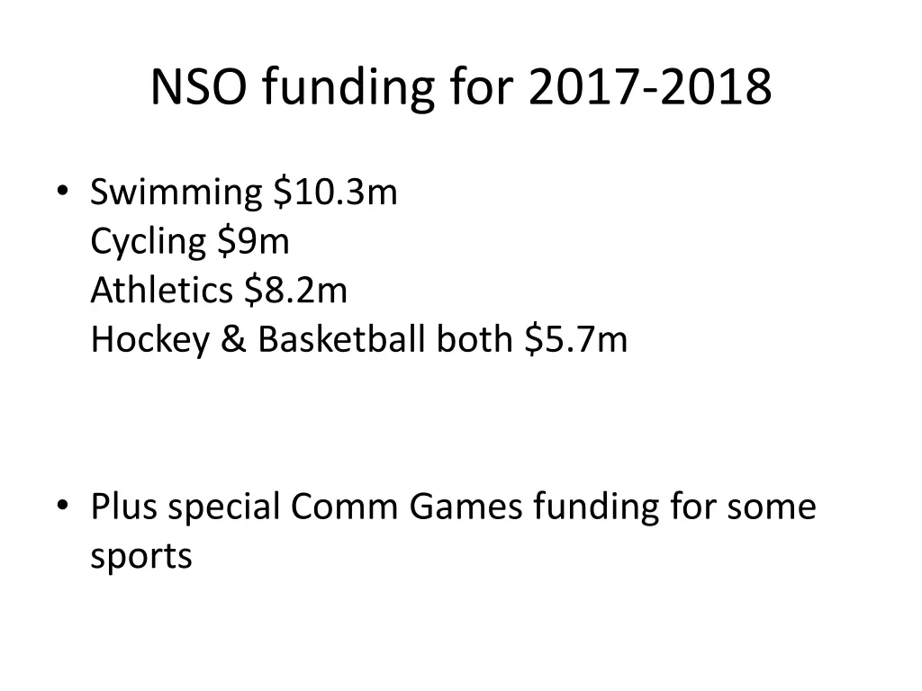 nso funding for 2017 2018