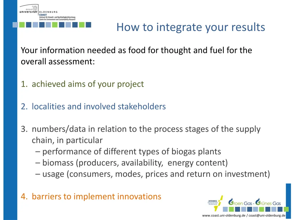 how to integrate your results 3