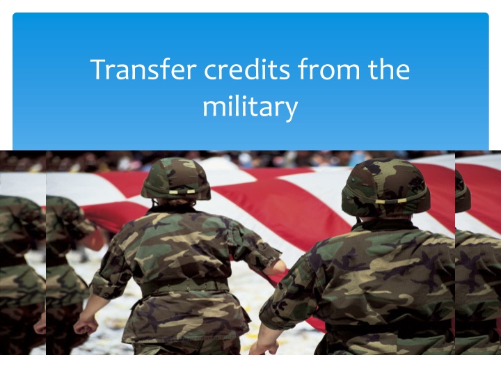 transfer credits from the military