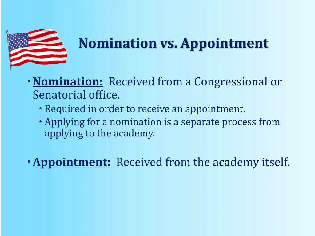 nomination vs appointment