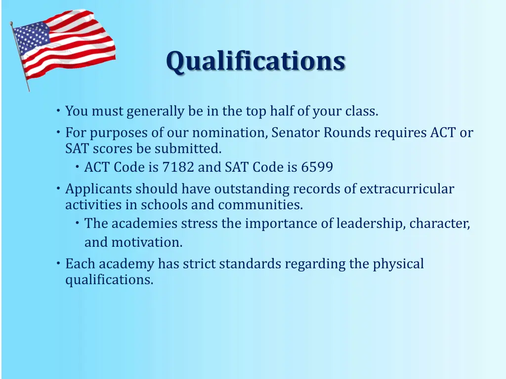 qualifications