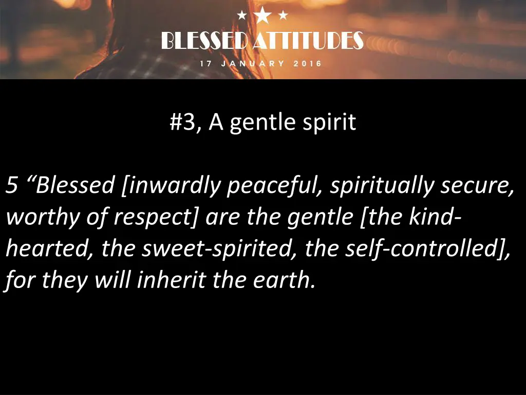 3 a gentle spirit