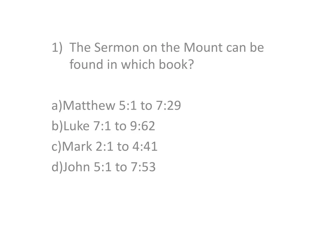 1 the sermon on the mount can be found in which