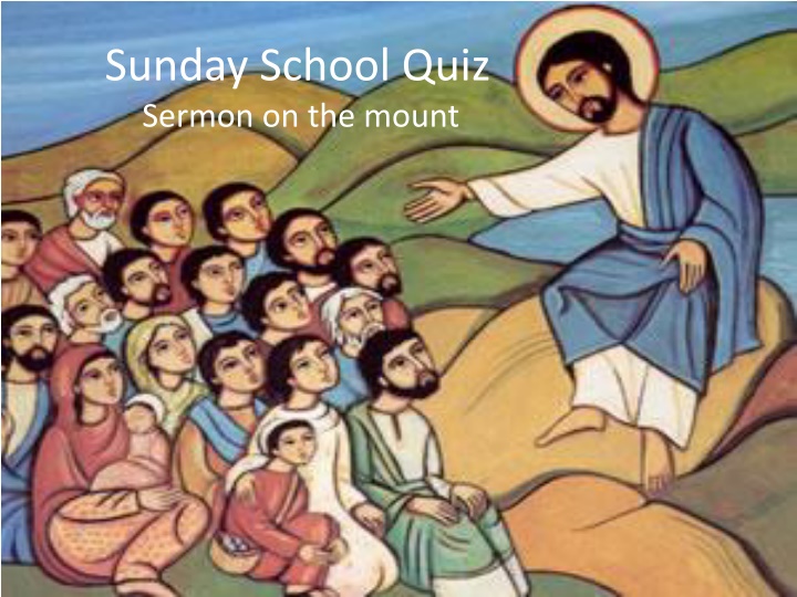 sunday school quiz sermon on the mount