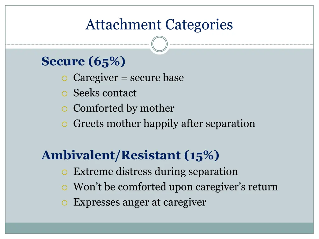 attachment categories