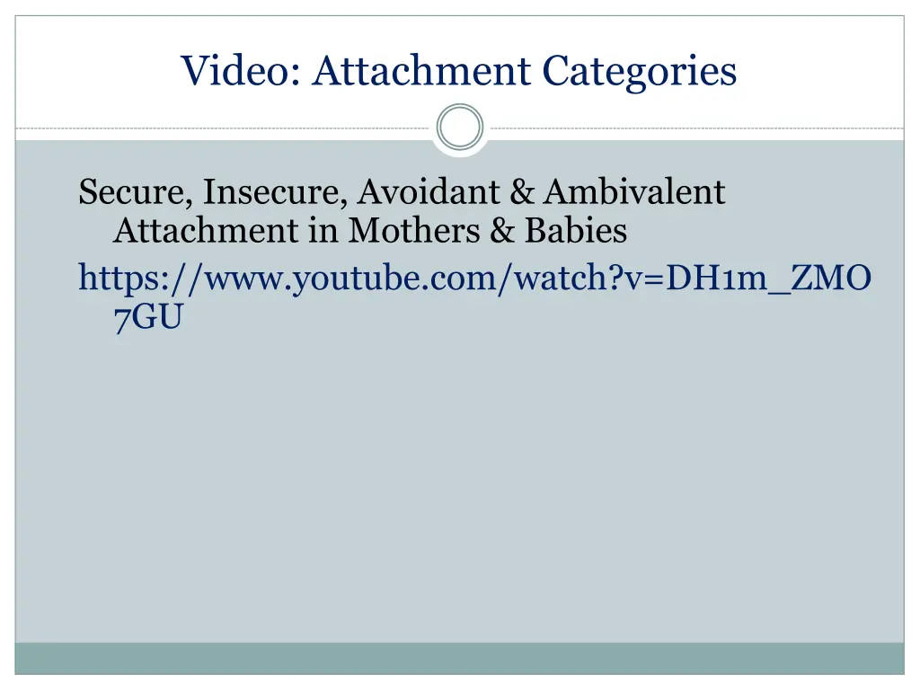 video attachment categories