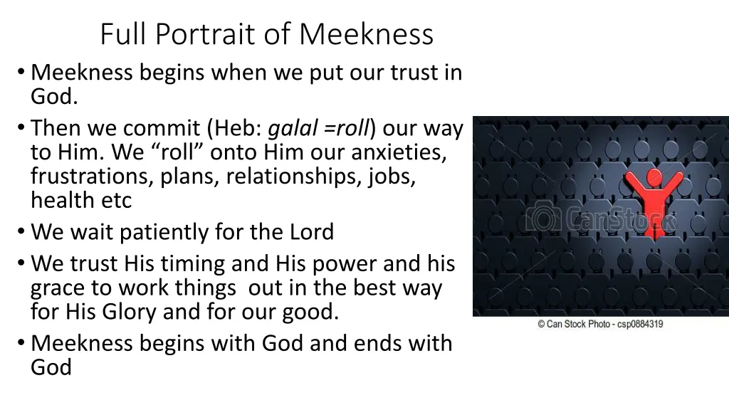 full portrait of meekness meekness begins when