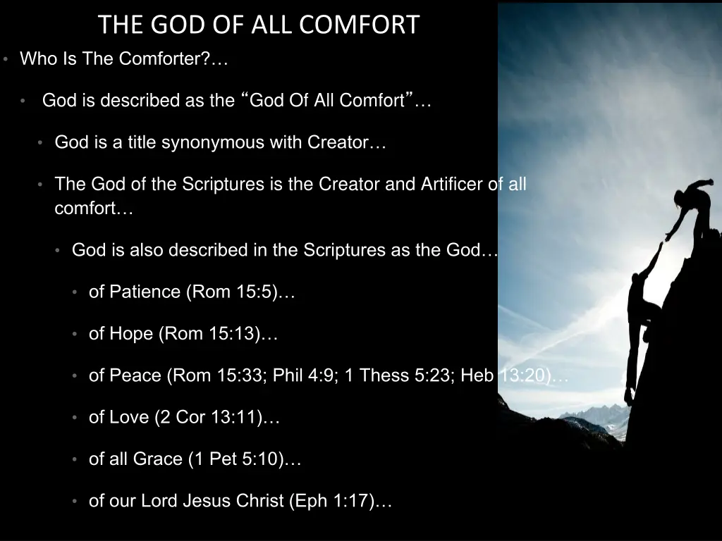 the god of all comfort who is the comforter