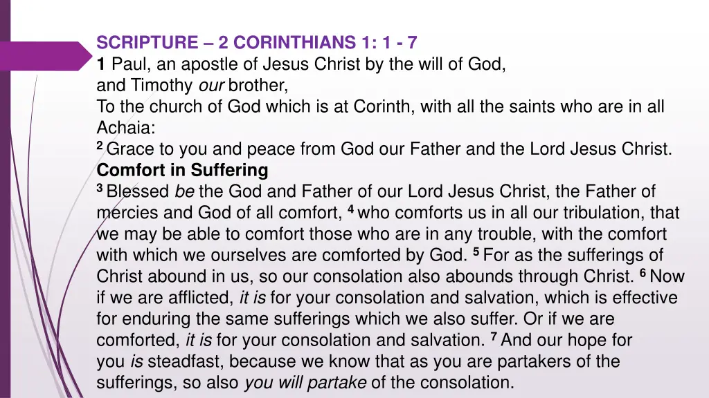 scripture 2 corinthians 1 1 7 1 paul an apostle