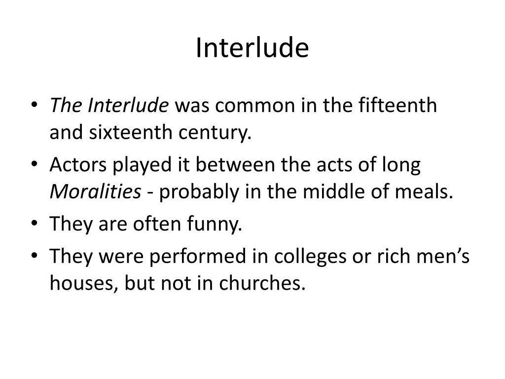 interlude