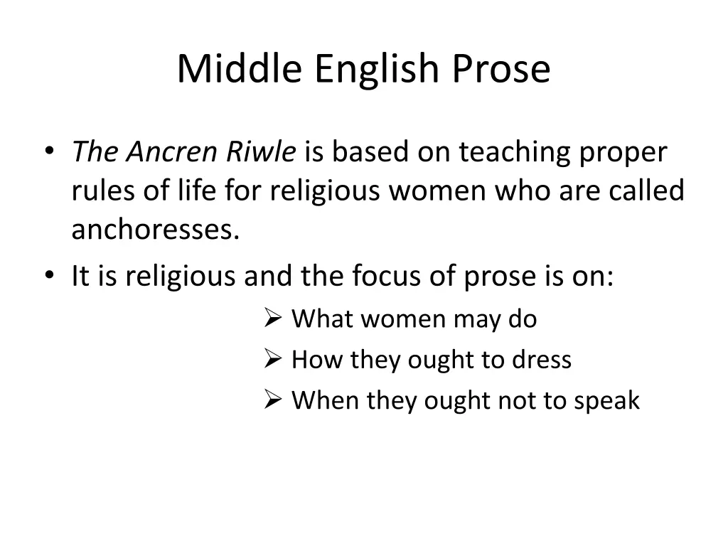 middle english prose