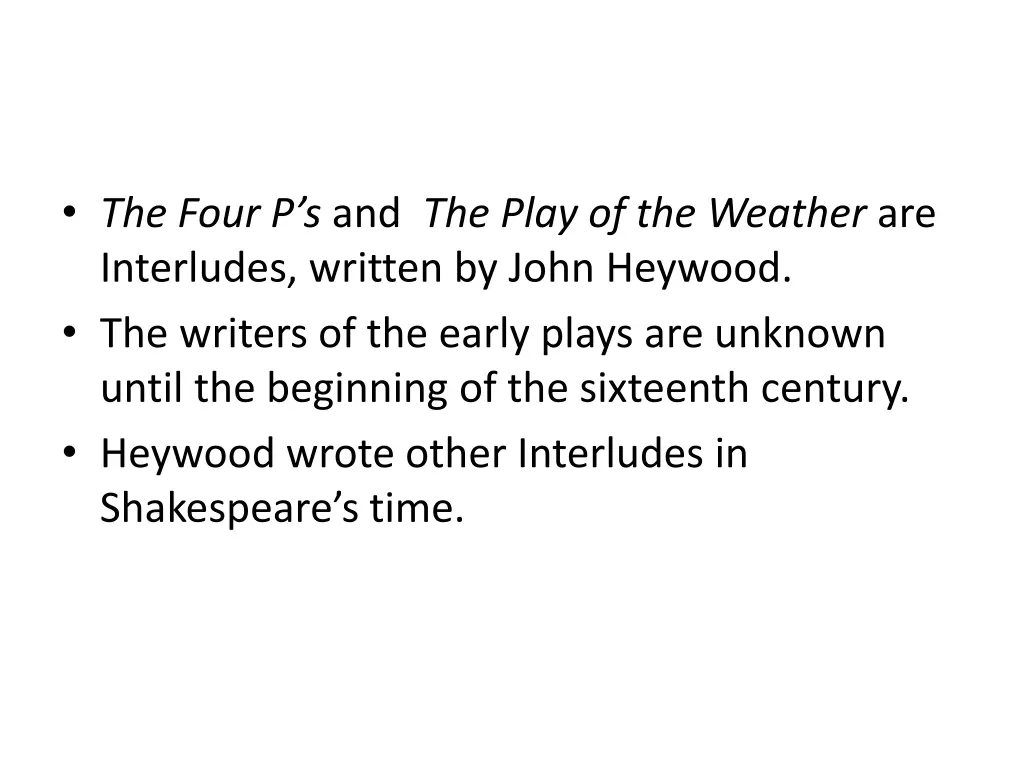 the four p s and the play of the weather