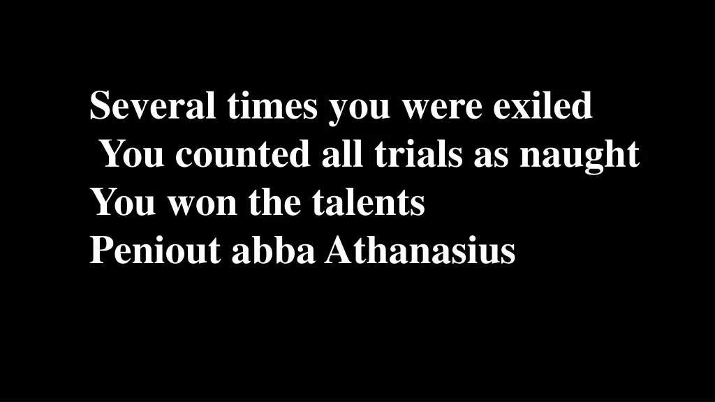 several times you were exiled you counted