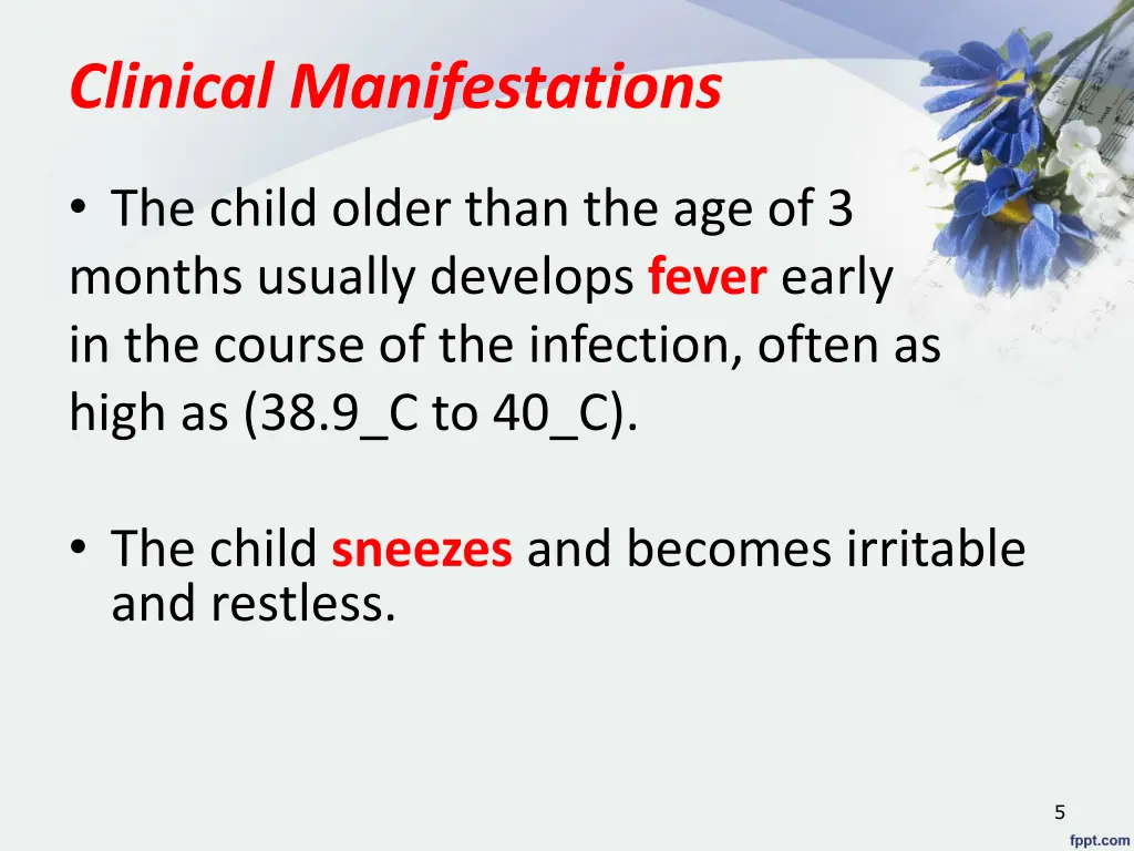 clinical manifestations