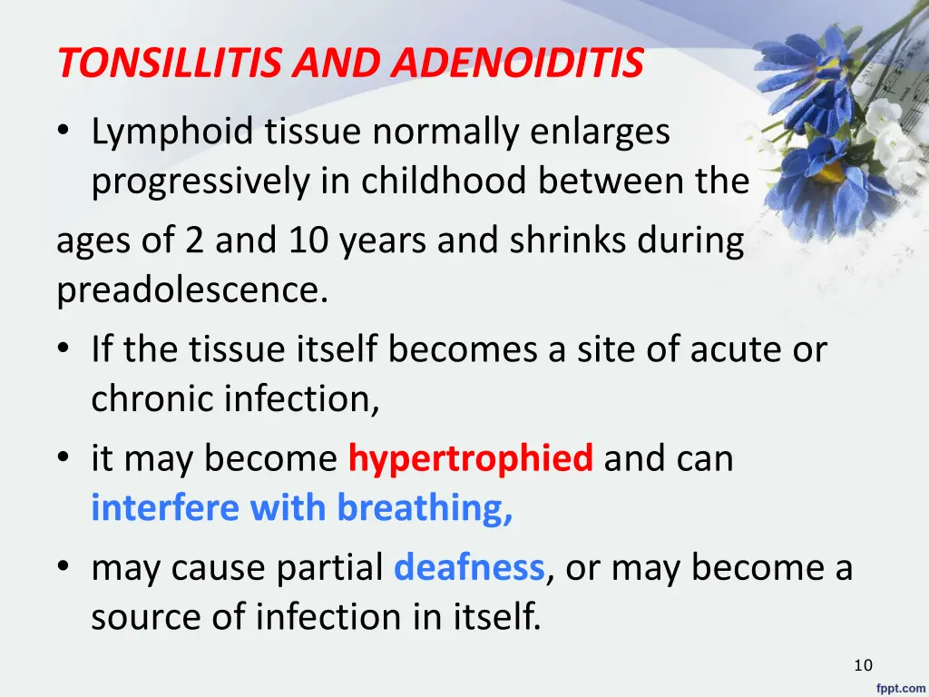 tonsillitis and adenoiditis lymphoid tissue