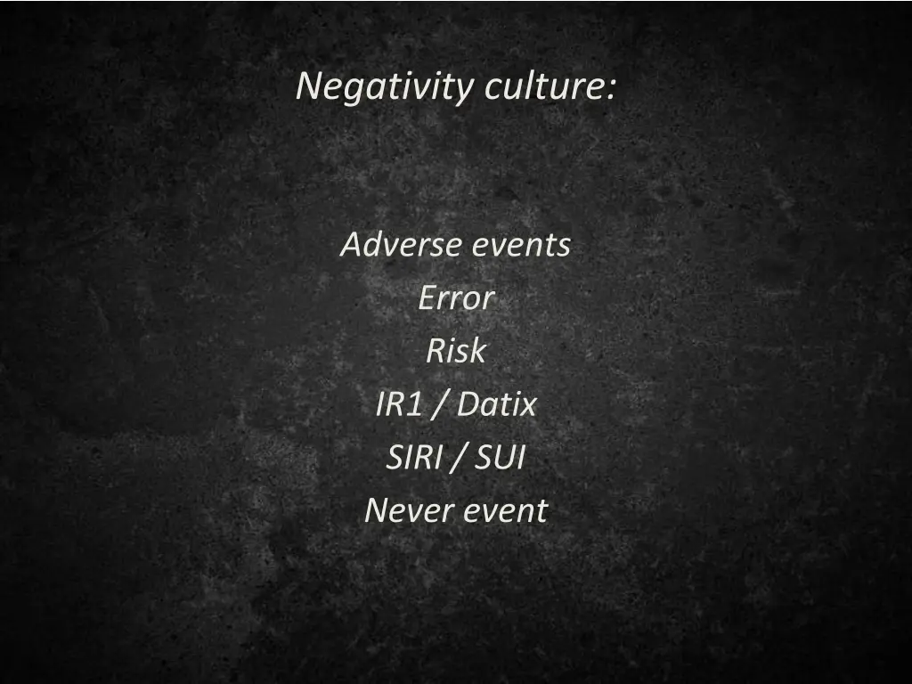 negativity culture