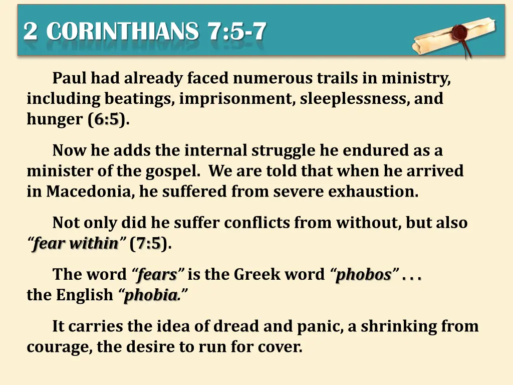 2 corinthians 7 5 7 2