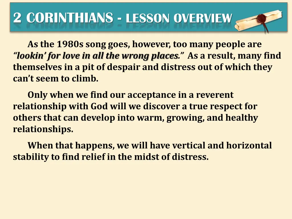 2 corinthians lesson overview 3