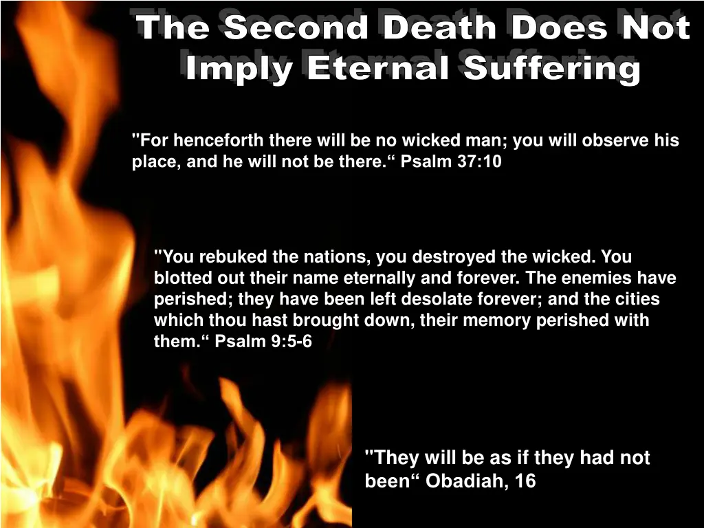 the second death does not imply eternal suffering