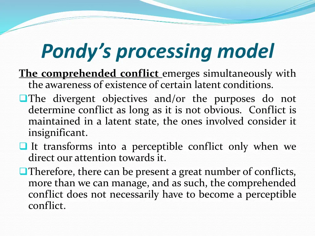 pondy s processing model